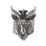 Titanium Steel Unadjustable Rings Antique Silver Gold Tone Antique Gold Sheep thumbnail-1