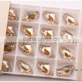 Free Shipping Galactic Gsha Color 8.5*14mm 144pcs Best Quality Crystal Rhinestones Design Sew on Glass Stones thumbnail-2