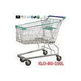 4 Wheeled Supermarket Shopping Trolley Zinc Plated With Transparent Powder Coating thumbnail-1
