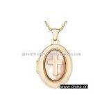 Cross Locket Necklace/pendant/jewelry/Photo Frame Pendant/souvenir/keepsake/promotional/logo Locket/gift/Yiwu thumbnail-1