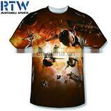 Free Printing 100% Polyester Short Sleeve T-shirt thumbnail-1