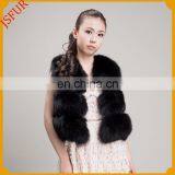 High Quality Womens Fashion Black Fur Gilets/waistcoat thumbnail-1