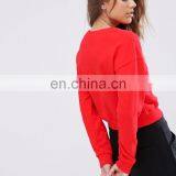 Fashion Sexy Mesh Long Sleeve Wholesale Women Crop Tops Custom Cheerleading Uniform Tops thumbnail-3
