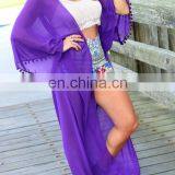Purple Boho Kimono for Women thumbnail-4