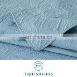 Home Bedroom Comforter 200tc 3 Pcs Woven Pillow Sham Quilt Bedspread Set thumbnail-4