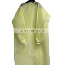 Yellow PP/PE Isolation Gown Anti-penetration AAMI PB70 Level 2