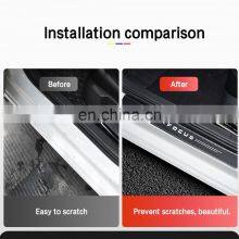 4pcs Car Sticker Door Carbon Leather Fiber Sill Plate For Ford Focus 2 3 MK1 MK2 MK3 MK4 VIGNALE ST-Line Accessories Car Styling thumbnail-2