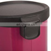 Hot Selling Stainless Steel Round Pedal Bin Plastic Thin Lid Powder Coating Trash Can thumbnail-4