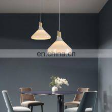 HUAYI New Design Iron Wood Glass Indoor Bedroom Living Room 60w Modern Hanging Pendant Light thumbnail-2