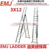 3 Section extension ladder 3X12
