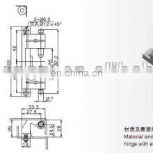 Zinc Alloy Chrome Plated Metal Gate Concealed Hinge thumbnail-4