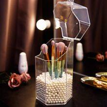 Hexagon Shaped Makeup Brush Holder Dustproof Comestic Brushes Organizer Storage thumbnail-4