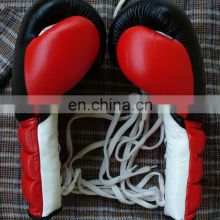 Fashion PU Leather Boxing Gloves for Training Martial Arts New Black Red OEM Logo Thai Color Material Adults People Origin Type