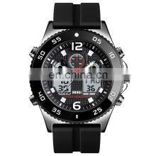 Skmei 1538 Stainless Steel Strap Waterproof Men Digital Watch Roes Gold Wristwatch Led thumbnail-5