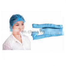 2020 hot sale Disposable PP Non woven strip clip cap bouffant head cover Hair Net surgical doctor hat Round mob cap