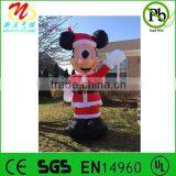 Big Gemmy Airblown Inflatable Mouse as Santa for Xmas Decor