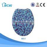 Barthroom Colorful Self Closing d Shape Family Sanitary Transparent Resin Family Toilet Seat thumbnail-1
