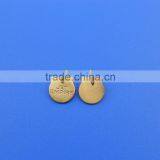 Antique Gold Custom Metal Logo Charms Company Logo Stamped Jewelry Charms thumbnail-1