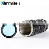 Small Black 3rd Generation Stainless Steel Camera Lens Cup for Canon 70-200MM thumbnail-2