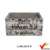 Stained White Rustic Wooden Decorate Dog Crate