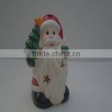 Christmas Santas Shape Ceramic Christmas Candle Holder thumbnail-3