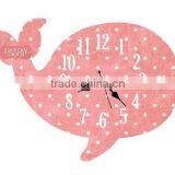 2015 Newest Whale Style Wooden Wall Clock