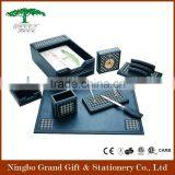 Top Quality Modern Desktop PU Leather Office Desk Organizer thumbnail-5