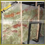 Wholesale competitieve green onyx slab price, 1200x2400mm big green onyx slab