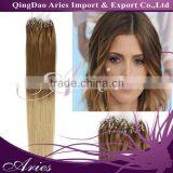 Straight Ombre Micro Ring Hair Extension in Dip Dye #1b to #613 100 Strand/set 16-28 Inch Women's Remy Micro Loop Hair Wholesale thumbnail-3
