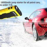 multifunction car power mini car jump starter power bank 12v mini battery booster 18000mah emergency battery charger