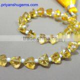 Citrine Straight Drilled Faceted Trillion Shape Briolette Beads AAA Grade Quality Gemstone Product thumbnail-4