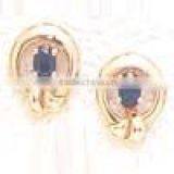 Ear Ring With Blue Sapphire thumbnail-1