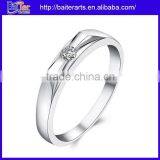 Wholesale 925 Sterling Silver Bezel Setting Band Ring,silver Promise Rings for Men thumbnail-2