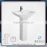 Simple modern bathroom pedestal basin ceramic sink J8011C