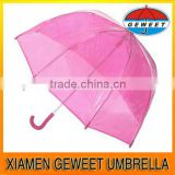 wholesale vogue design surmounted arch clear pink kid bubble umbrella