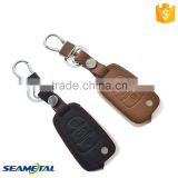 Car Leather Remote Key Cover Case 3 button Fold For KIA K2 RIO K3 K5 Optima Sportage Verna Solaris