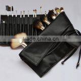 Black Natural Hair 22 Pcs Makeup Brush Set Leather Case