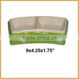 Cheap Double Ceramic Pet Bowls Food Feeders Wholesale
