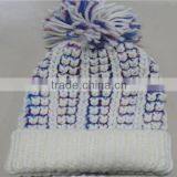 2014 Hot Sale Winter Warm Cuffed Hat With Pompom