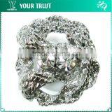 Vintage Crystal Rhinestone Silver Metal Nickel Free Shank Rhinestone Button thumbnail-1