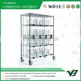 2015 Hot Sell NSF 48x14 Inch 5 Layer Chrome Wire Tire Shelf With 4 Inch Wehels(YB-WS051) thumbnail-1