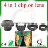 4 in 1 Wide Angle Lens+macro Lens+fisheye Lens Universal