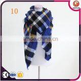 Plaid Blanket Scarf Oversized Tartan Scarfs Winter Warm Scarves Black White Checkered Scarf thumbnail-3