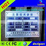 Custom Quadrate Aluminium Blank Machine Nameplate thumbnail-5