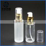 Luxury 100ml Frosted Airless Pump Glass Bottle Lotion Glass Bottle With Pump thumbnail-1