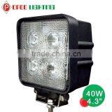 4.3" Square 40W Led Work Light, 4WD 4x4 Offroad 40W Led Work Light