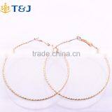 <<<2016 Gold Plated Women European Style Circle Earring Fashion Hoop Earrings/ thumbnail-1