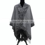 Leopard Print Knit Autumn and Winter Acrylic Shawl Women