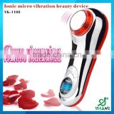 Mini Battery Operated Galvanic Ultrasonic Ion Facial Massager Machine with LED