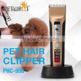 Detachable blade quiet less vibration professional cordless dog hair clipper